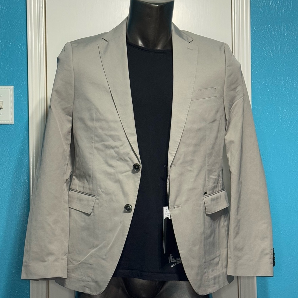 Zara Man Gray Blazer Sport Jacket Size 42 NWT - Picture 1 of 16